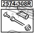 Направляющий болт, корпус скобы тормоза FEBEST 2574-308R