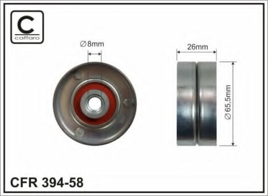 Паразитный / ведущий ролик, поликлиновой ремень CAFFARO 394-58