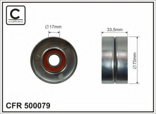Натяжной ролик, поликлиновой  ремень CAFFARO 500079