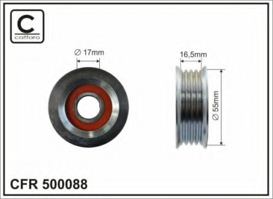 Паразитный / ведущий ролик, поликлиновой ремень CAFFARO 500088