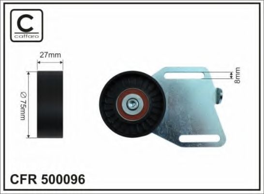 Натяжитель ремня, клиновой зубча CAFFARO 500096