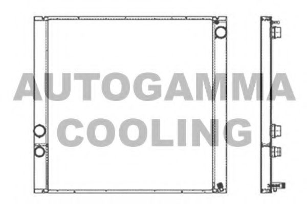 Радиатор, охлаждение двигателя AUTOGAMMA 105214