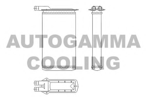 Теплообменник, отопление салона AUTOGAMMA 107002