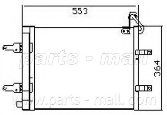 Конденсатор, кондиционер PARTS-MALL PXNCX-070T