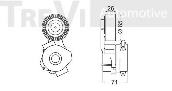 Натяжная планка, поликлиновой ремень BERTOLOTTI 106127