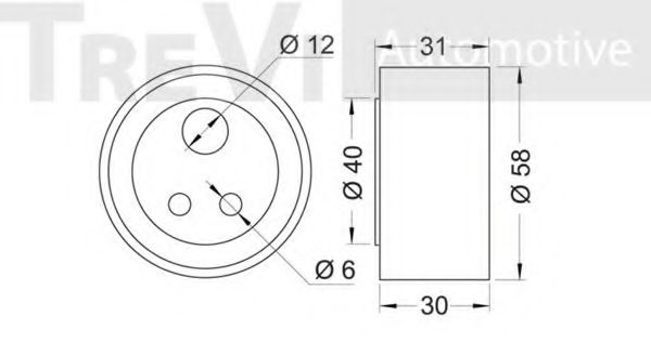 Натяжной ролик, ремень ГРМ RUVILLE 56008