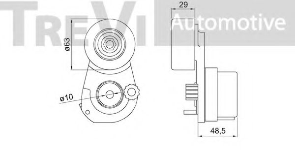 Натяжная планка, поликлиновой ремень TREVI AUTOMOTIVE A1891