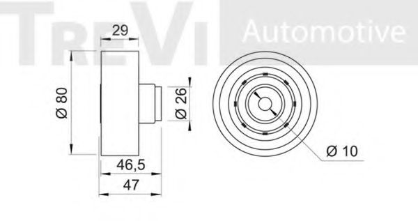 Паразитный / Ведущий ролик, зубчатый ремень BERTOLOTTI 57165