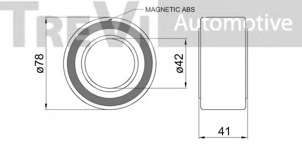 Комплект подшипника ступицы колеса TREVI AUTOMOTIVE 31402