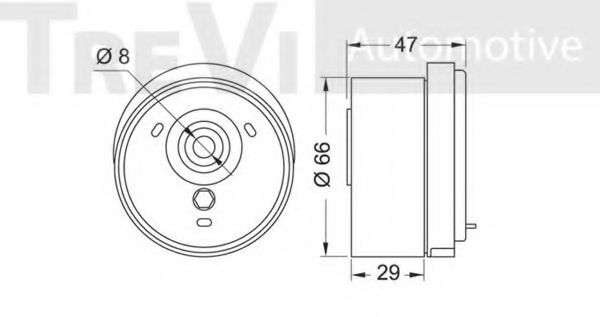Натяжной ролик, ремень ГРМ BERTOLOTTI 18038