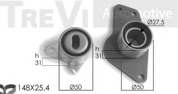 Комплект ремня ГРМ TREVI AUTOMOTIVE KD1080