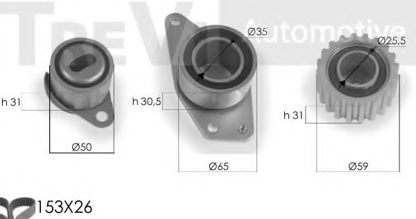 Комплект ремня ГРМ TREVI AUTOMOTIVE KD1094