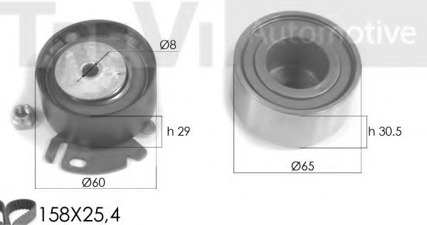 Комплект ремня ГРМ TREVI AUTOMOTIVE KD1183