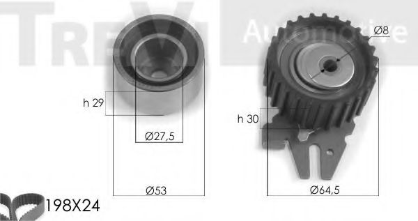 Комплект ремня ГРМ TREVI AUTOMOTIVE KD1251