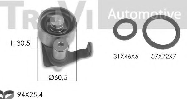 Комплект ремня ГРМ TREVI AUTOMOTIVE KD1411S