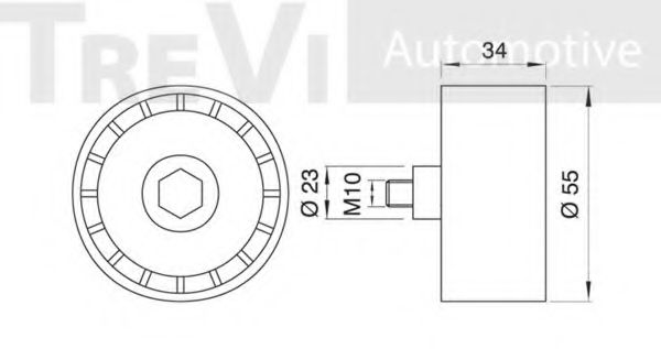 Паразитный / Ведущий ролик, зубчатый ремень BERTOLOTTI 57564