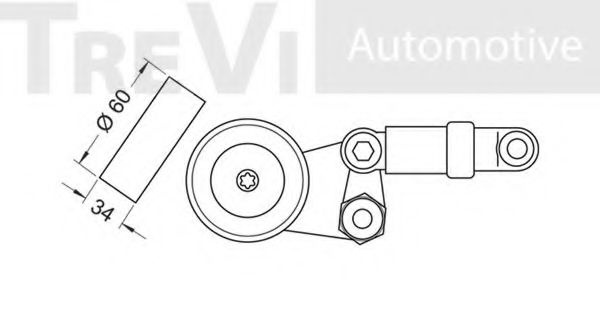 Натяжная планка, поликлиновой ремень TREVI AUTOMOTIVE TA1870