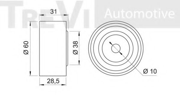 Паразитный / Ведущий ролик, зубчатый ремень BERTOLOTTI 57189