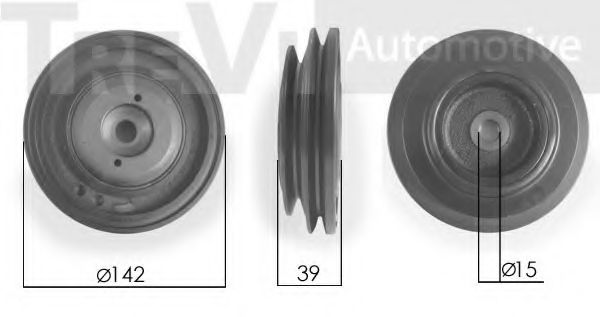 Ременный шкив, коленчатый вал TREVI AUTOMOTIVE PC1083