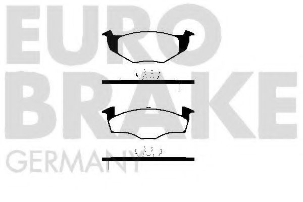 Комплект тормозных колодок, дисковый тормоз EUROBRAKE 5502224733