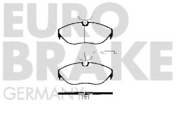 Комплект тормозных колодок, дисковый тормоз EUROBRAKE 5502229974