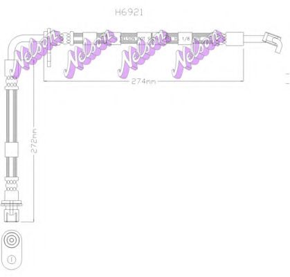 Тормозной шланг Brovex-Nelson H6921