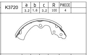 Комплект тормозных колодок ASIMCO K3720