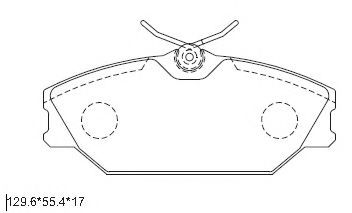 Комплект тормозных колодок, дисковый тормоз ASIMCO KD7501