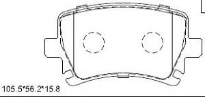 Комплект тормозных колодок, дисковый тормоз ASIMCO KD7792