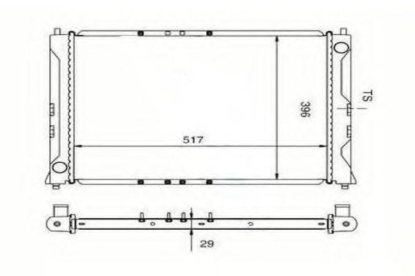Радиатор, охлаждение двигателя ORDONEZ 2060266