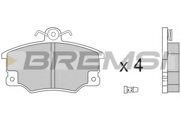Комплект тормозных колодок, дисковый тормоз BREMSI BP2268
