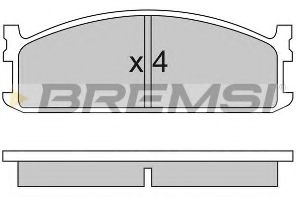 Комплект тормозных колодок, дисковый тормоз BREMSI BP2321