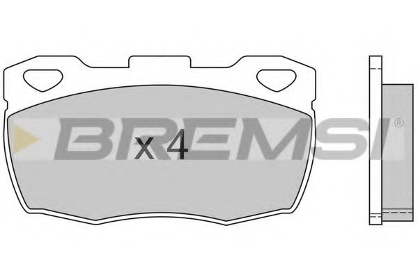 Комплект тормозных колодок, дисковый тормоз BREMSI BP2401
