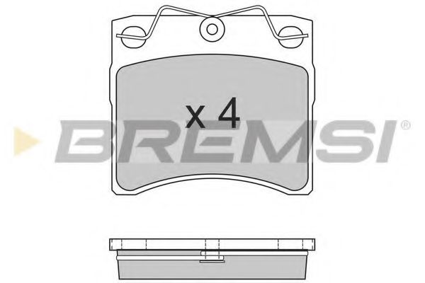Комплект тормозных колодок, дисковый тормоз BREMSI BP2554