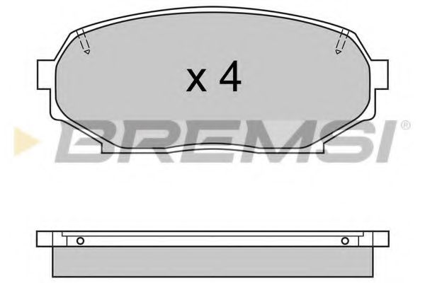 Комплект тормозных колодок, дисковый тормоз BREMSI BP2571