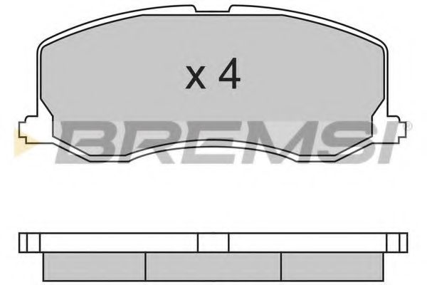 Комплект тормозных колодок, дисковый тормоз BREMSI BP2596