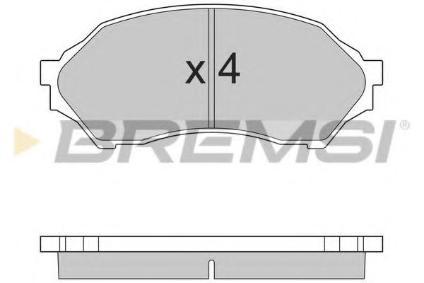 Комплект тормозных колодок, дисковый тормоз BREMSI BP2895