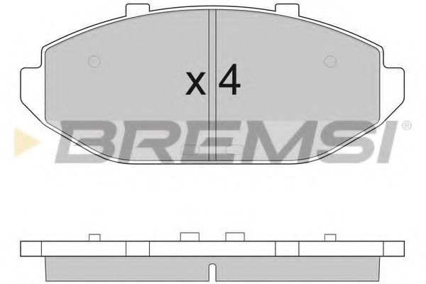 Комплект тормозных колодок, дисковый тормоз BREMSI BP2916