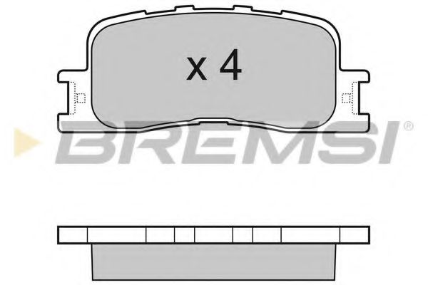 Комплект тормозных колодок, дисковый тормоз BREMSI BP3060