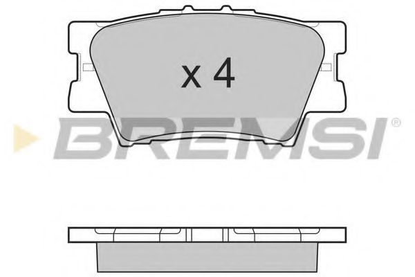 Комплект тормозных колодок, дисковый тормоз BREMSI BP3252
