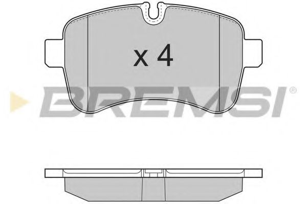 Комплект тормозных колодок, дисковый тормоз BREMSI BP3315
