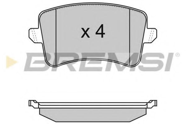 Комплект тормозных колодок, дисковый тормоз BREMSI BP3349