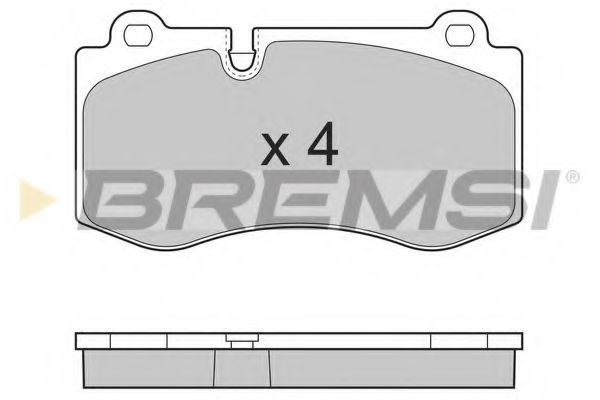 Комплект тормозных колодок, дисковый тормоз BREMSI BP3362