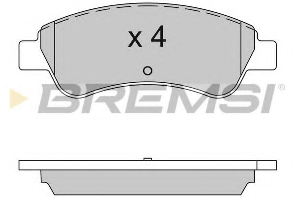 Комплект тормозных колодок, дисковый тормоз BREMSI BP3504