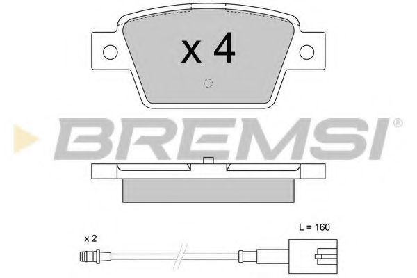 Комплект тормозных колодок, дисковый тормоз BREMSI BP3511
