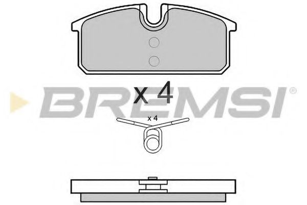 Комплект тормозных колодок, дисковый тормоз BREMSI BP3542