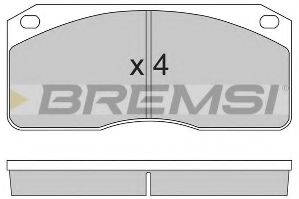 Комплект тормозных колодок, дисковый тормоз BREMSI 21302