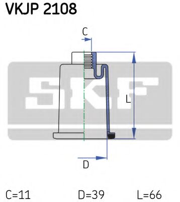 Комплект пылника, рулевое управление SKF VKJP 2108