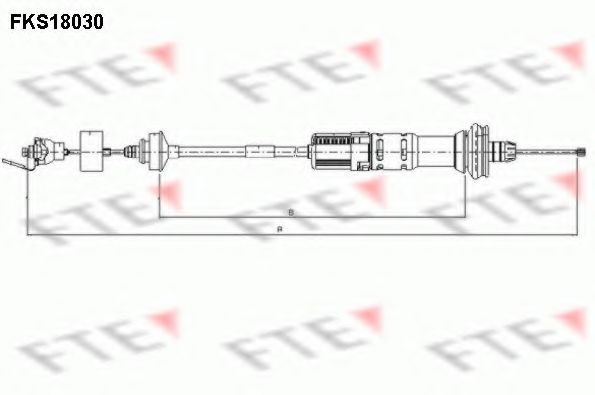 Трос, управление сцеплением FTE FKS18030