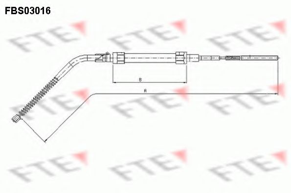 Трос, стояночная тормозная система FTE FBS03016
